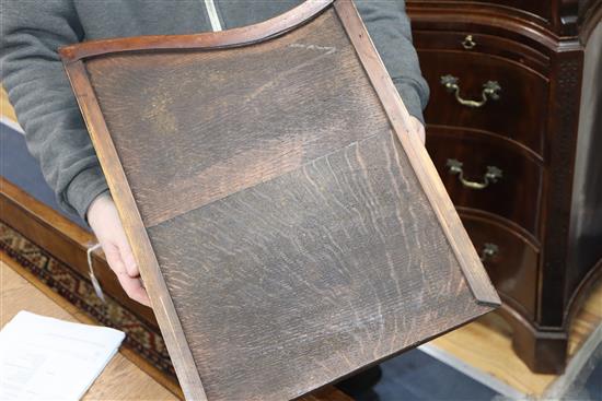 A 1920s Chippendale revival serpentine mahogany chest on chest W.90cm